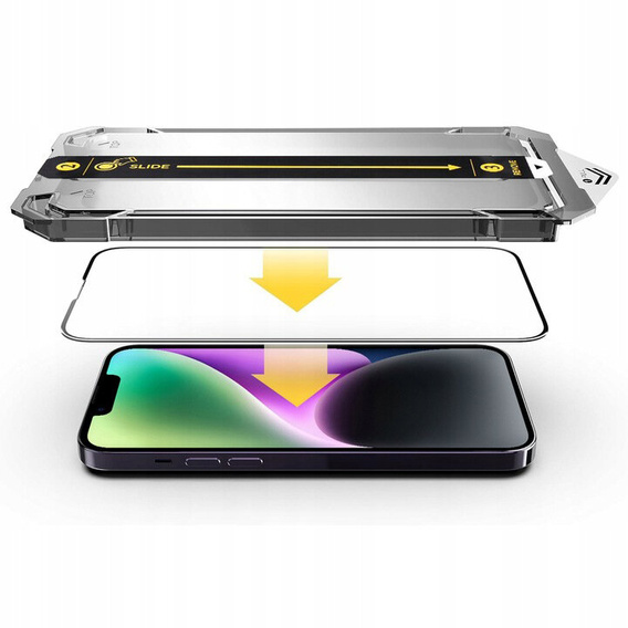 2x Tempered Glass for iPhone 16e / 14 / 13 / 13 Pro, ERBORD Easy App Full Screen Protector