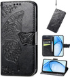 Flip case for Oppo A60, Butterfly, black