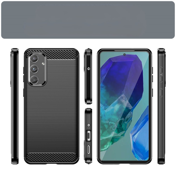 Case for Samsung Galaxy M55 5G, Carbon, black