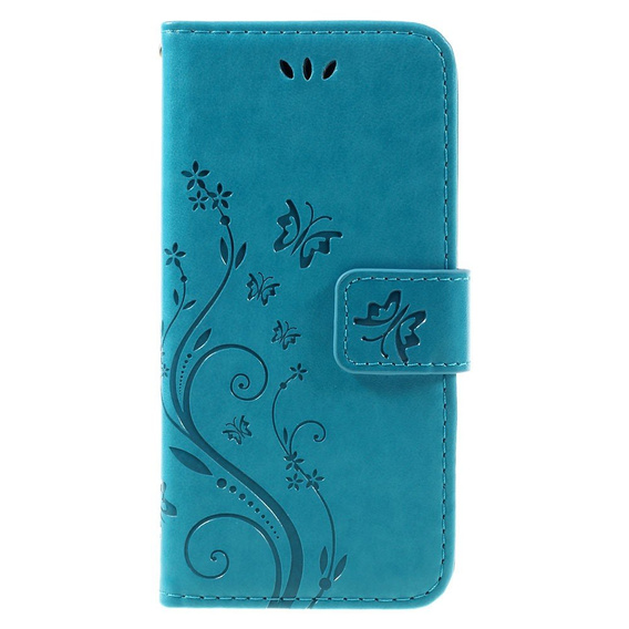 Flip case for iPhone 7/8/SE 2020/SE 2022, Butterfly Flower, blue