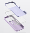 Silicone case for iPhone 17 Pro Max, for MagSafe, anti-shock, purple