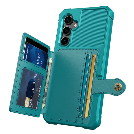 Case for Samsung Galaxy S23 FE, Card Holder Kickstand, green