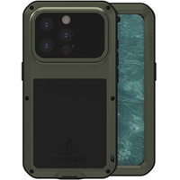 Love Mei Case for iPhone 15 Pro, armored with glass, green