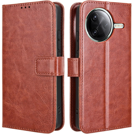 Flip case for Xiaomi Poco F7 Ultra, Crazy Horse Wallet, brown