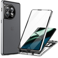 Case for OnePlus 12 5G, Magnetic Dual Glass, silver