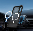Case for Samsung Galaxy S21 FE, for MagSafe, ERBORD Matt Case, black + Screen Glass