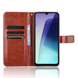 Flip case for Xiaomi Redmi 14C / Xiaomi Poco C75, Crazy Horse Wallet, brown