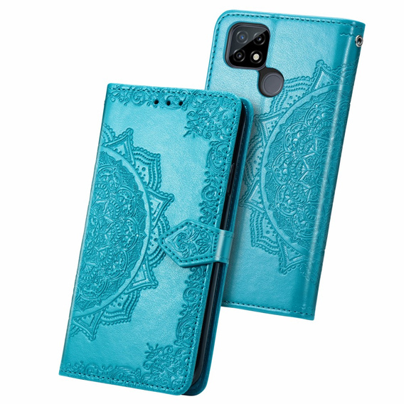 Flip case for Realme C21Y / C25Y, Mandala, blue