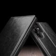 Flip case for Samsung Galaxy S25 Ultra, QIALINO Leather Wallet, black