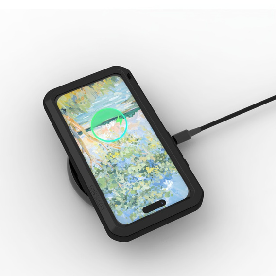 Love Mei Case for iPhone 16 Pro Max, armored with glass, black