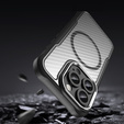 Case for iPhone 16 Pro, Fusion Hybrid Carbon, for MagSafe, black