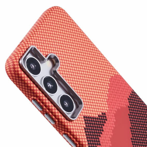 MagSafe's Samsung Galaxy S25+ Plus Case, Carbon Fiber, orange