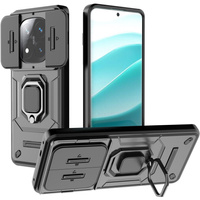 Case for Xiaomi Redmi Note 14 Pro+ 5G, KickStand Camera Lens, black