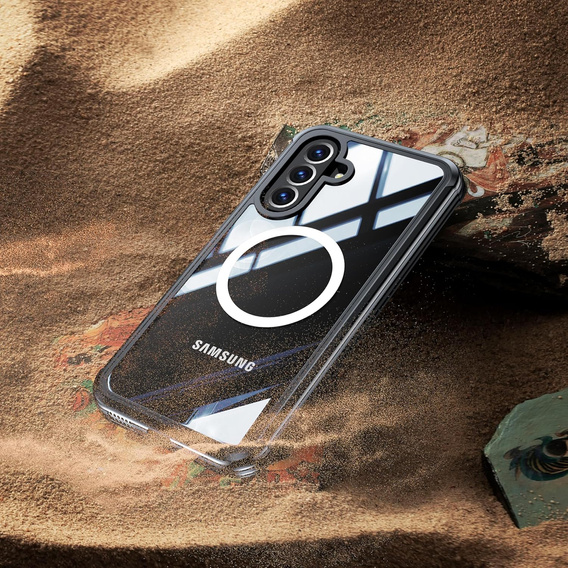 Case for Samsung Galaxy A36 / Samsung Galaxy A56, Shockproof, with glass, for MagSafe, black