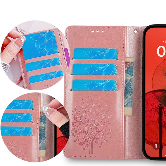 Flip case for Samsung Galaxy M15 5G, Tree, pink