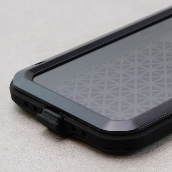 Love Mei Case for iPhone 12, armored with glass, black