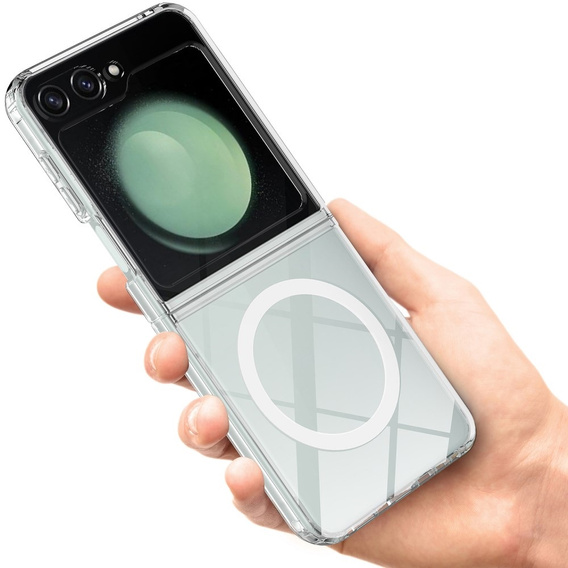 Case for Samsung Galaxy Z Flip7 FE / Z Flip6, Fusion Hybrid, for MagSafe, transparent