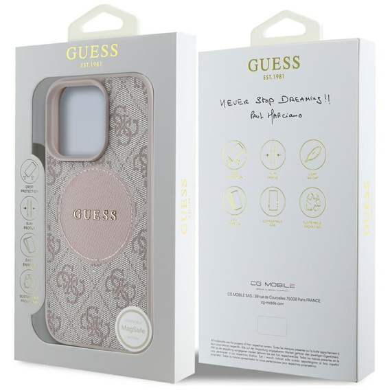 Guess 4G Circle with Classic Logo Case, for MagSafe for iPhone 16 Pro Max