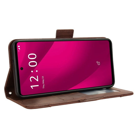 Flip case for T Phone 2 Pro 5G, Card Slot, brown