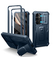 Armored case for Samsung Galaxy S25, Dexnor Full Body (Two Frames), dark blue