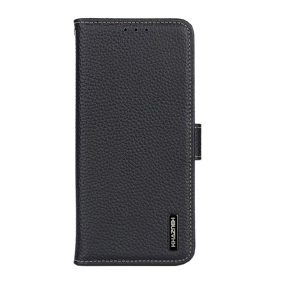 KHAZNEH RFID case for Xiaomi Poco F6, Litchi Texture, black