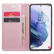 CASEME flip case for Samsung Galaxy S21, Waxy Textupink, pink