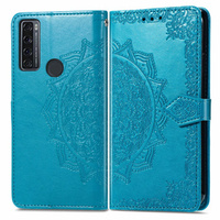 Flip case for TCL 20 SE, Mandala, blue