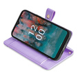 Flip case for Nokia G42, Wallet Zipper Pocket, purple