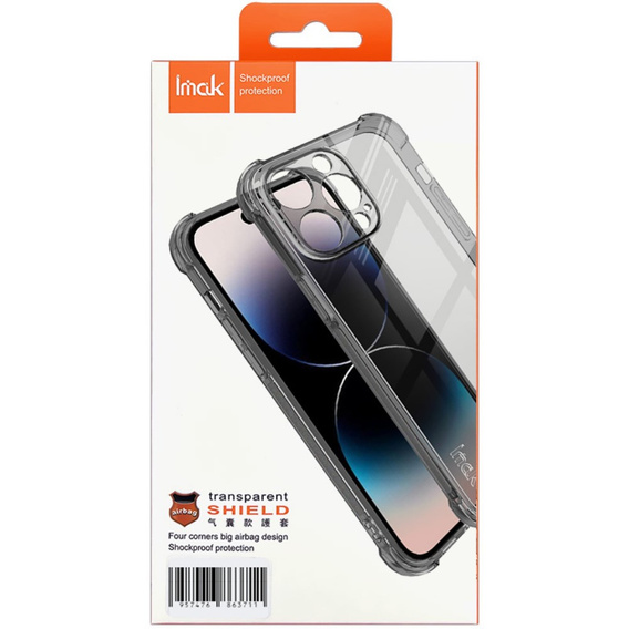 IMAK case for Samsung Galaxy A25 5G, Dropproof, transparent / black