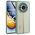 The case for Realme 11 Pro 5G / Pro+ 5G, Electroplating Frame, transparent / green