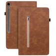 Case for Samsung Galaxy Tab S10 Lite / S10 FE / S9 FE, Wallet Pen Slot, brown