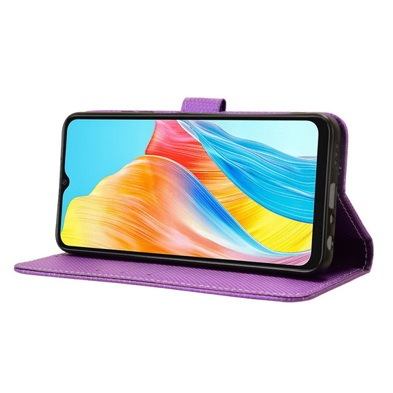 Flip case for Oppo A38 4G / Oppo A18 4G, Wallet Smart Magnet, purple