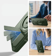 Armored case for Samsung Galaxy S25, Dexnor CamProtect MagSafe, green (Two frames)