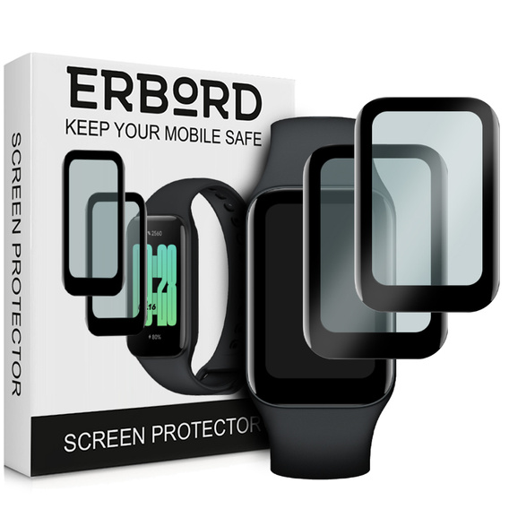 2x ERBORD Hybrid Glass for Xiaomi Redmi Smart Band 2