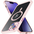 Case for iPhone 15 Plus, ERBORD Impact Guard, MagSafe, pink