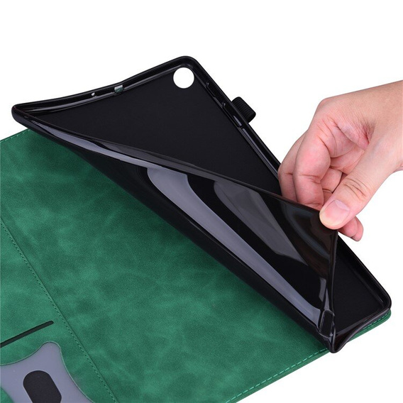 Case for Lenovo Tab M11, Classic, with space for stylus, green