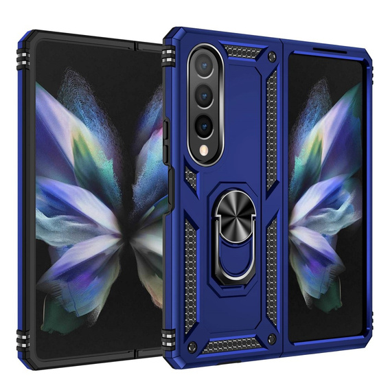 Armor Case for Samsung Galaxy Z Fold 4 5G, Nox Case Ring, blue