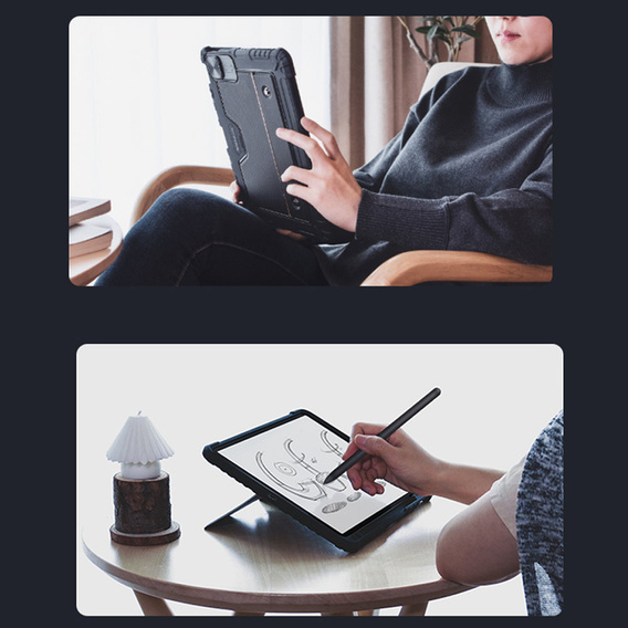 Case + keyboard Galaxy Tab S8+ / Tab S7 +/ Tab S7 FE, NILLKIN Bumper Pen Slot, black