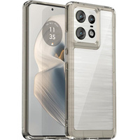 Case for Motorola Edge 50 Pro, Fusion Hybrid, transparent / gray