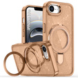 Case for iPhone 16e, Glittery Magnetic Kickstand, pink rose gold