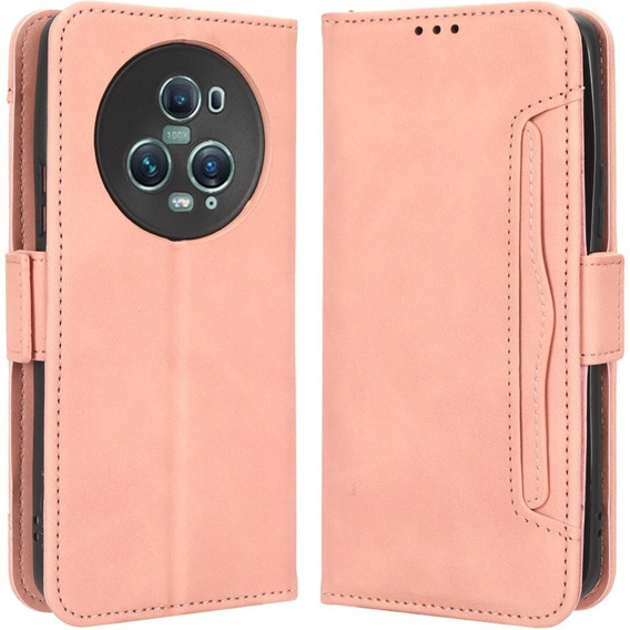 Flip case for Honor Magic 5 Pro 5G, Card Slot, pink