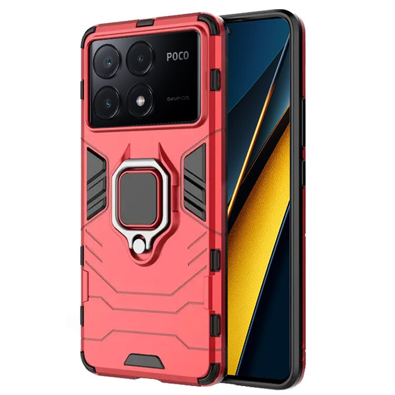 Case for Xiaomi Poco X6 Pro 5G, Kickstand Ring, black