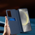 Flip case for Samsung Galaxy S24 FE, Smart View Wallet, dark blue