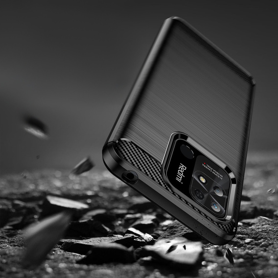 Case for Xiaomi Redmi 10C, Carbon, black