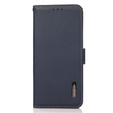 KHAZNEH RFID case for Samsung Galaxy A35 5G, Litchi Texture, blue