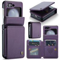 CASEME flip case for Samsung Galaxy Z Flip5 5G, Litchi Wallet, purple