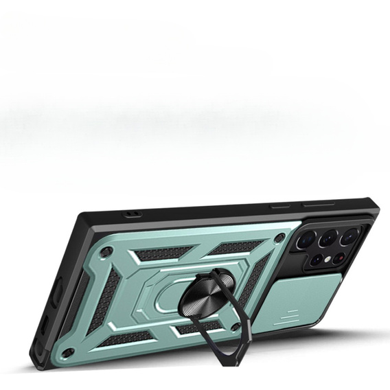 Case for Samsung Galaxy S23 Ultra, CamShield Slide, green