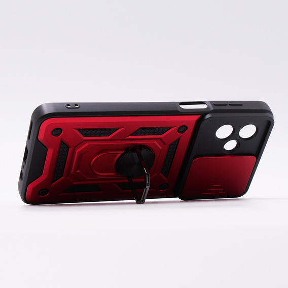 Case for Motorola Moto G54 5G, CamShield Slide, red