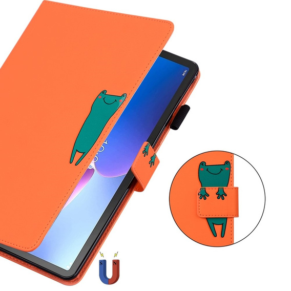 Case for Lenovo Tab M10 Plus 10.6 Gen 3, with flap, animal, orange