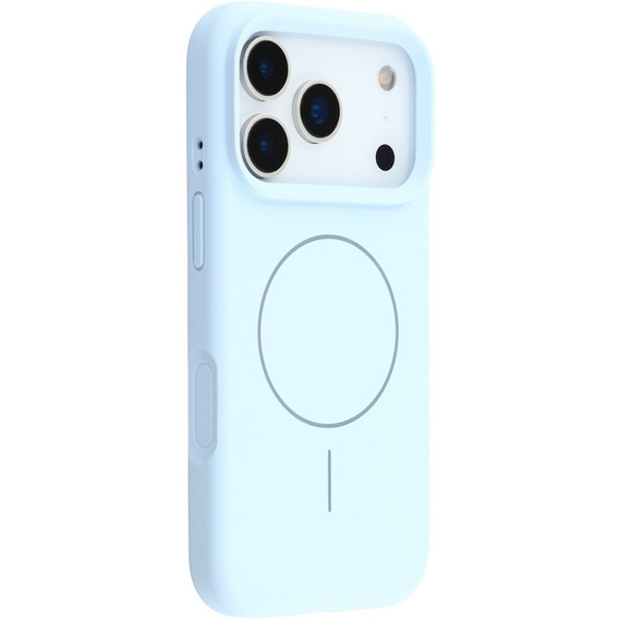 Silicone sleeve for iPhone 17 Pro Max, for MagSafe, anti-shock, blue